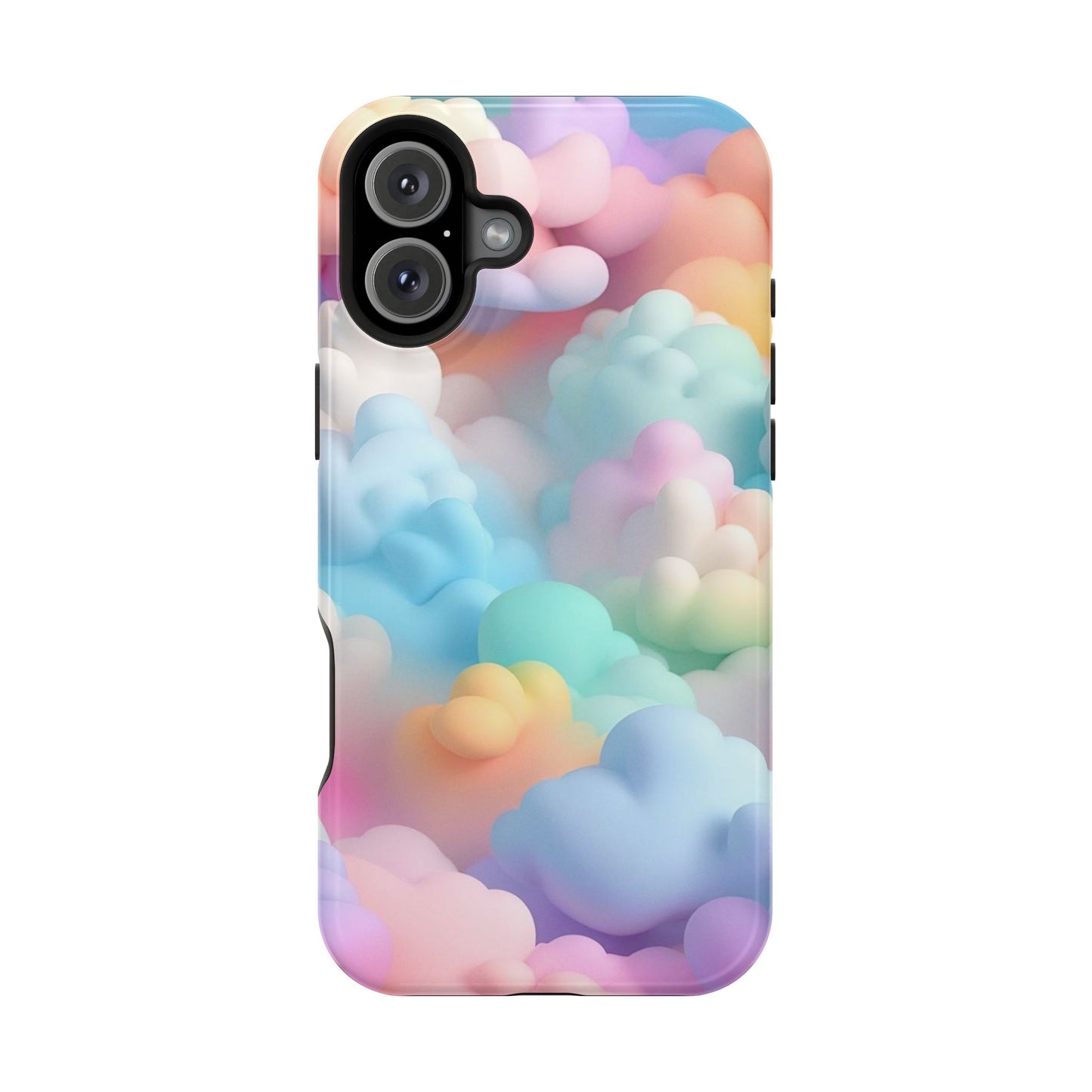 Colorful Cloud Magnetic Phone Cases, Vibrant Tough Cases, Cute Phone Covers, Cloud Art Cases, Rainbow Phone Accessories