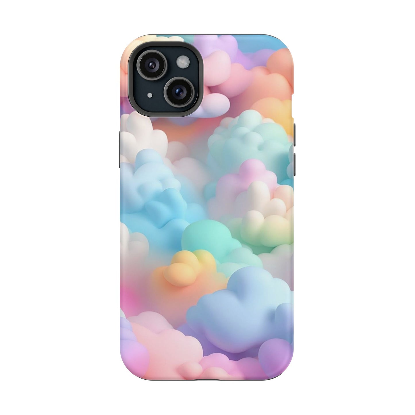 Colorful Cloud Magnetic Phone Cases, Vibrant Tough Cases, Cute Phone Covers, Cloud Art Cases, Rainbow Phone Accessories