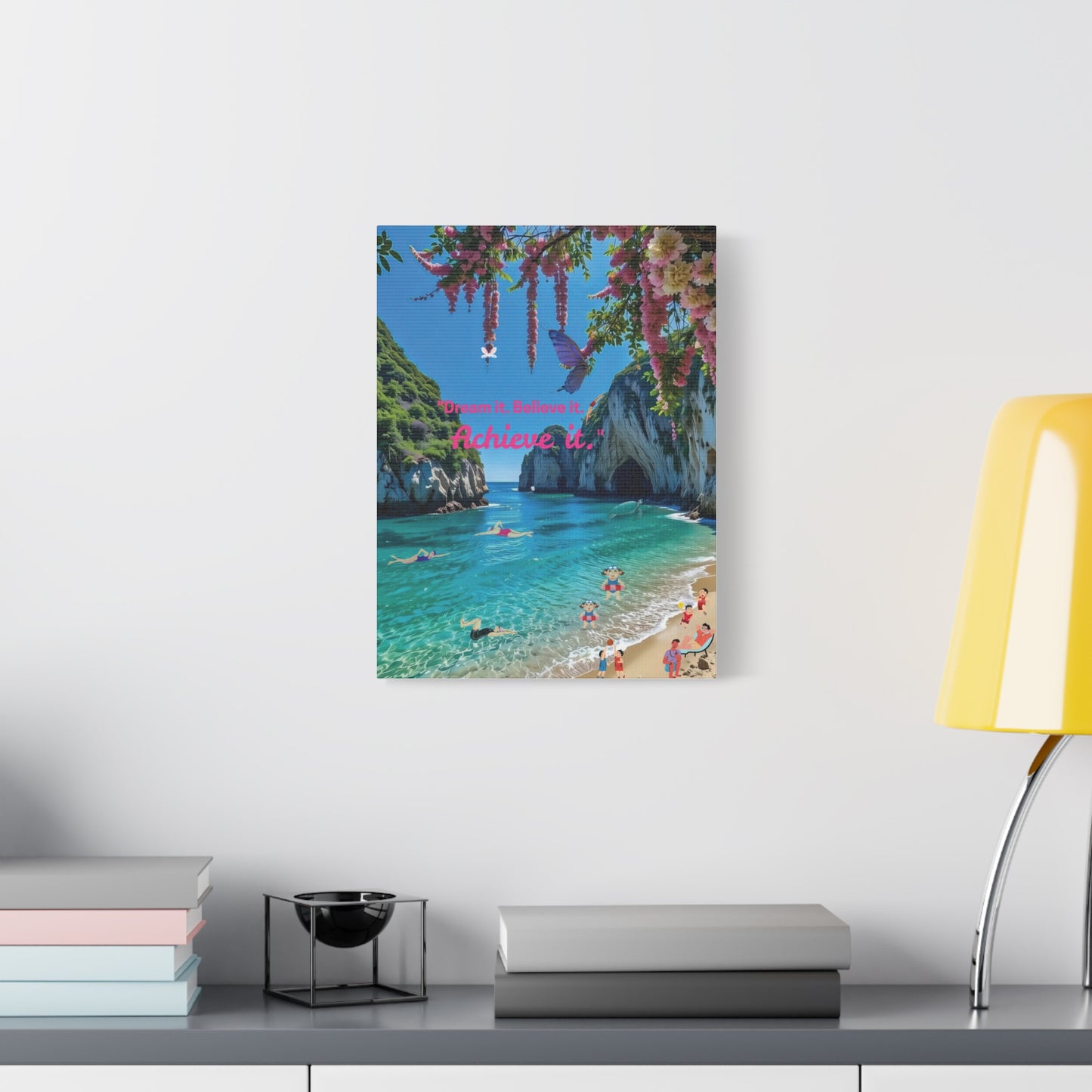 Inspirational Beach Canvas Art | Motivational Wall Décor, Beach House Art, Gift for Her, Positive Quote