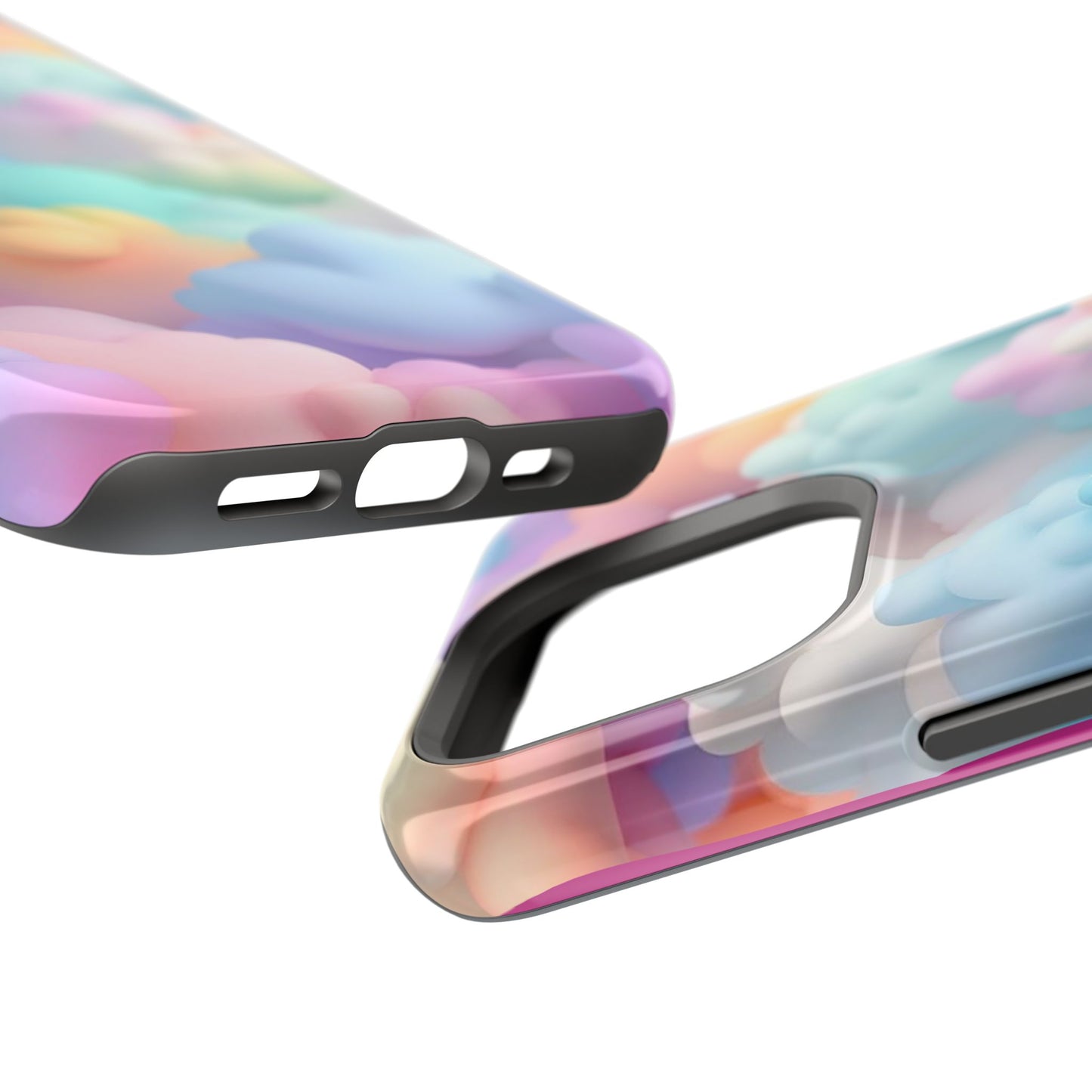 Colorful Cloud Magnetic Phone Cases, Vibrant Tough Cases, Cute Phone Covers, Cloud Art Cases, Rainbow Phone Accessories