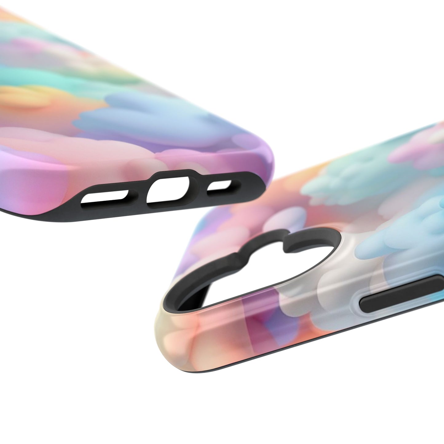 Colorful Cloud Magnetic Phone Cases, Vibrant Tough Cases, Cute Phone Covers, Cloud Art Cases, Rainbow Phone Accessories