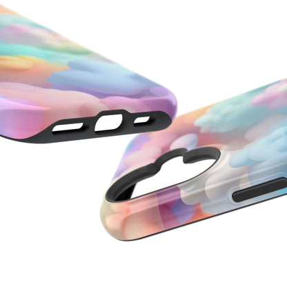 Colorful Cloud Magnetic Phone Cases, Vibrant Tough Cases, Cute Phone Covers, Cloud Art Cases, Rainbow Phone Accessories