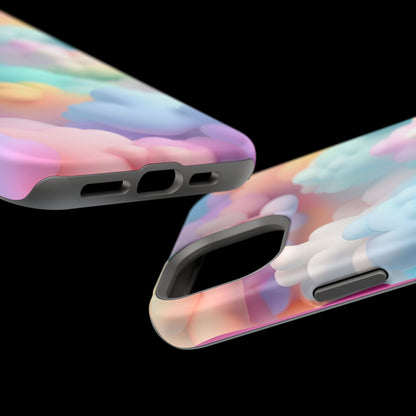 Colorful Cloud Magnetic Phone Cases, Vibrant Tough Cases, Cute Phone Covers, Cloud Art Cases, Rainbow Phone Accessories