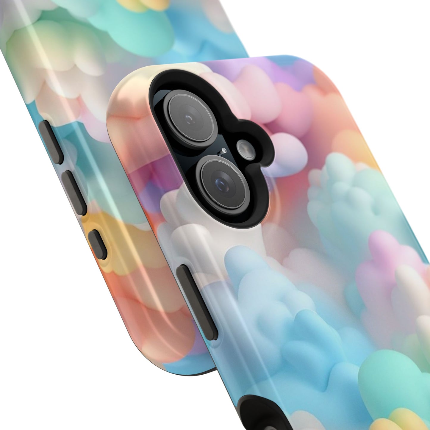 Colorful Cloud Magnetic Phone Cases, Vibrant Tough Cases, Cute Phone Covers, Cloud Art Cases, Rainbow Phone Accessories