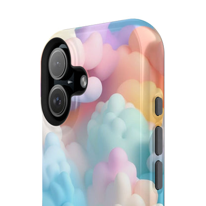 Colorful Cloud Magnetic Phone Cases, Vibrant Tough Cases, Cute Phone Covers, Cloud Art Cases, Rainbow Phone Accessories