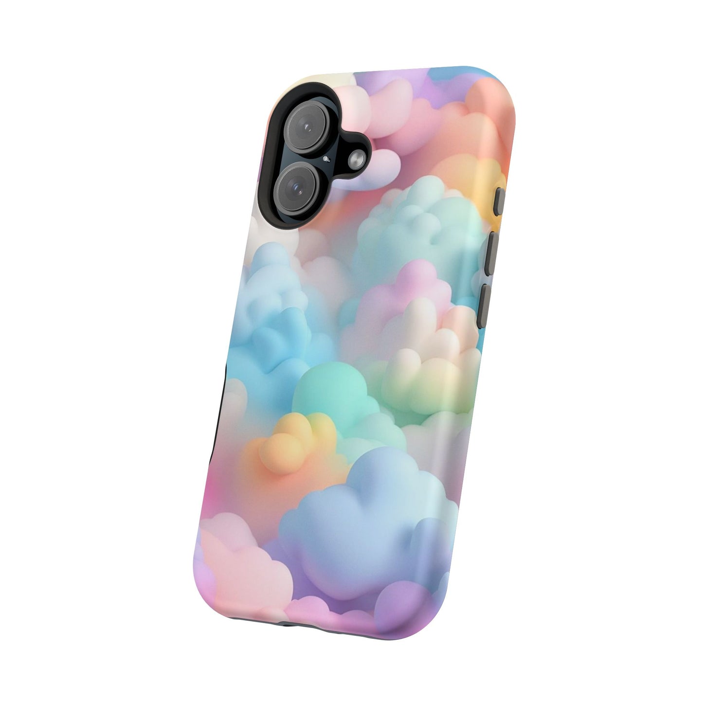 Colorful Cloud Magnetic Phone Cases, Vibrant Tough Cases, Cute Phone Covers, Cloud Art Cases, Rainbow Phone Accessories