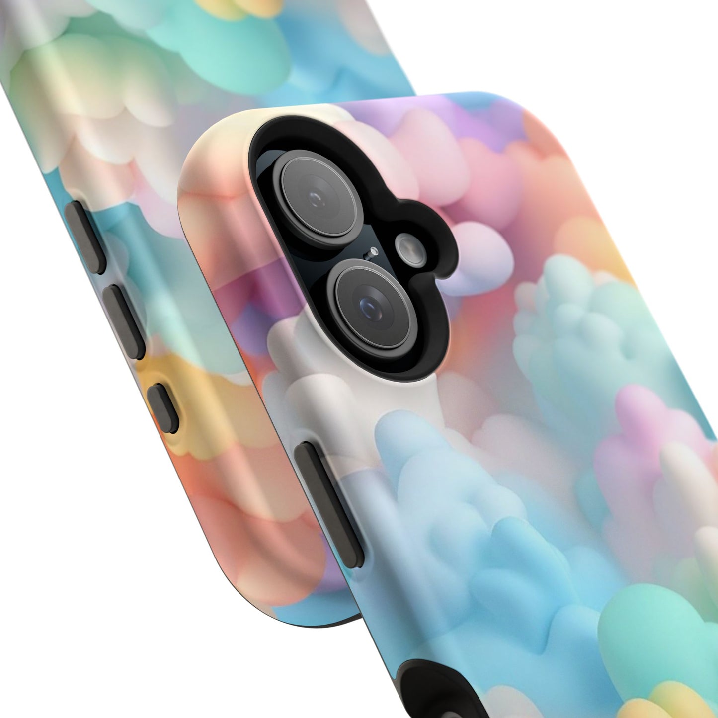Colorful Cloud Magnetic Phone Cases, Vibrant Tough Cases, Cute Phone Covers, Cloud Art Cases, Rainbow Phone Accessories