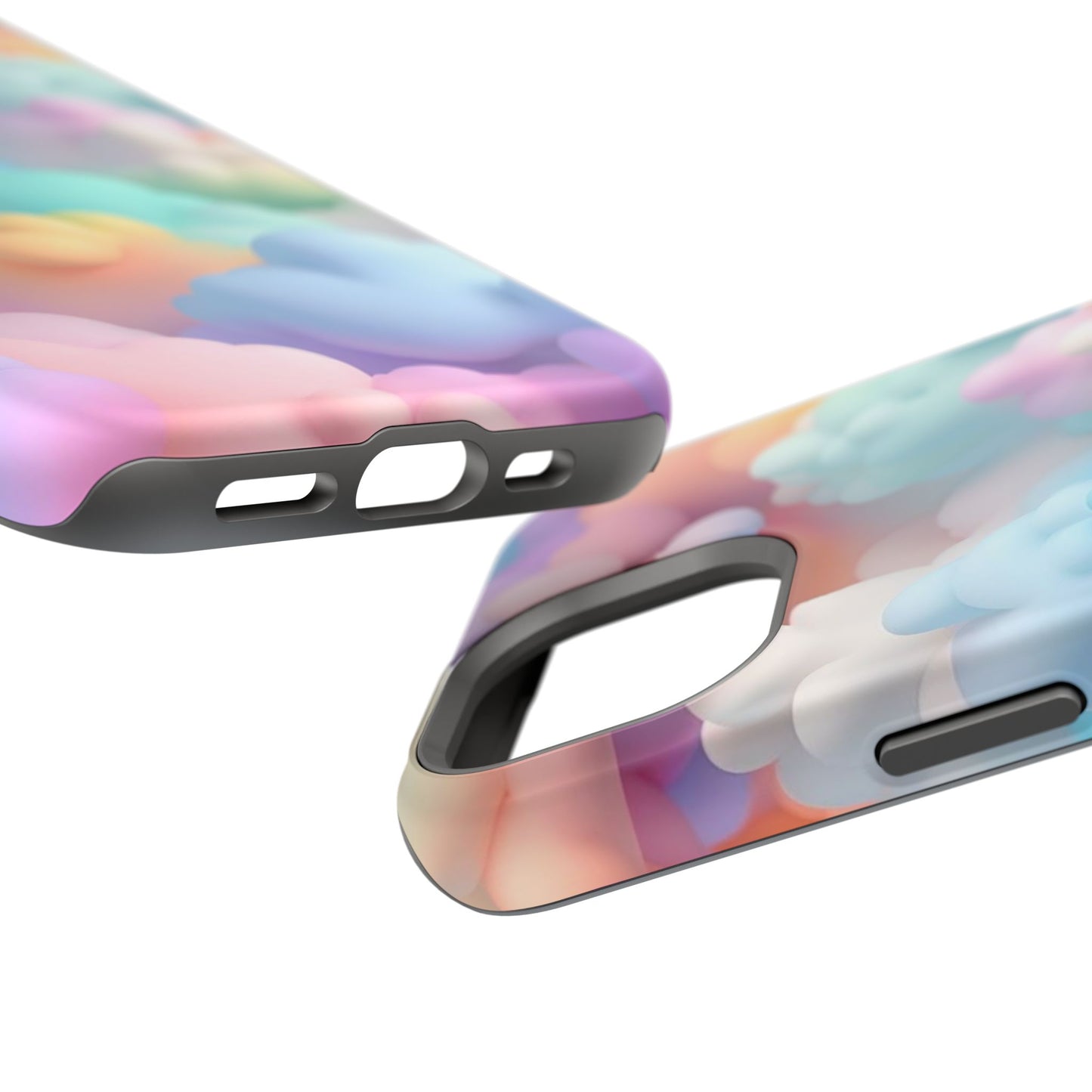 Colorful Cloud Magnetic Phone Cases, Vibrant Tough Cases, Cute Phone Covers, Cloud Art Cases, Rainbow Phone Accessories