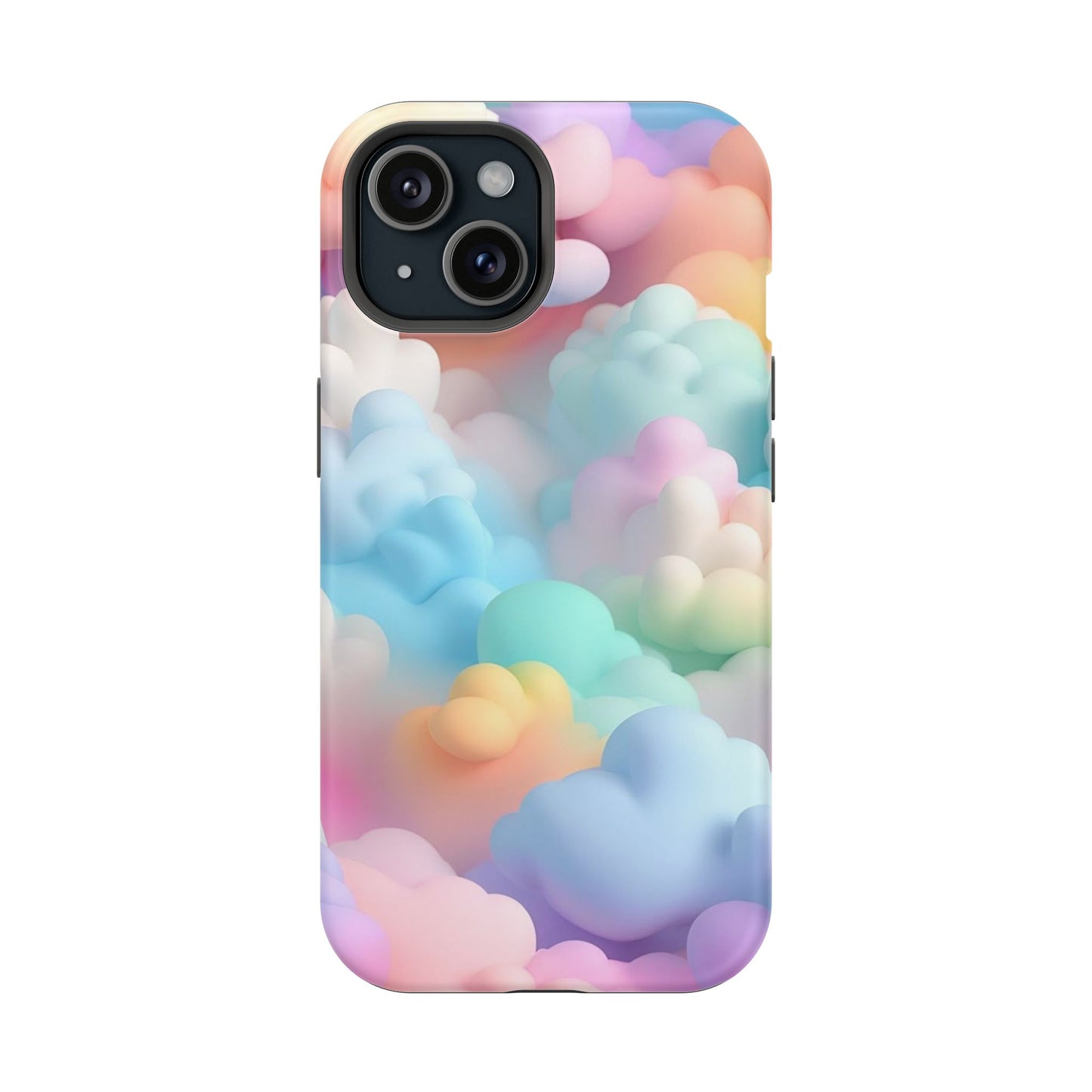 Colorful Cloud Magnetic Phone Cases, Vibrant Tough Cases, Cute Phone Covers, Cloud Art Cases, Rainbow Phone Accessories