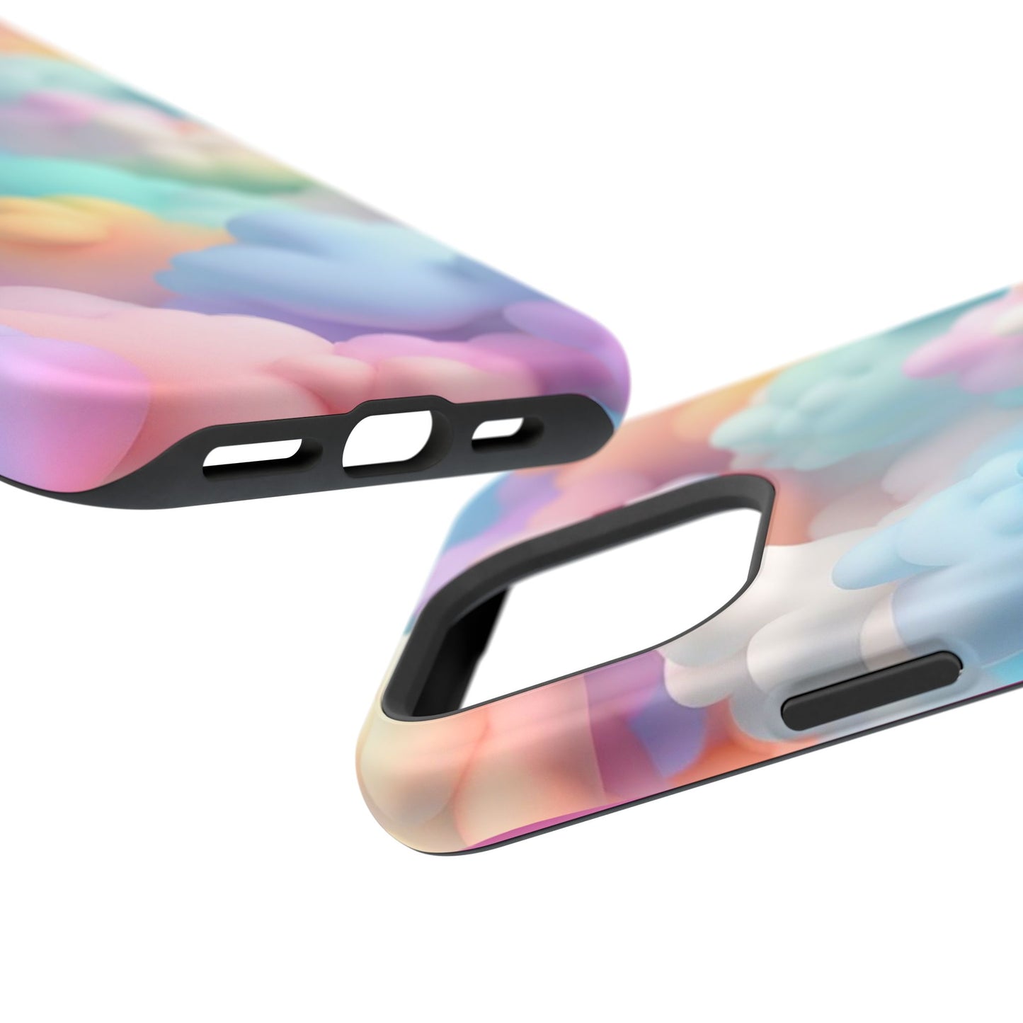 Colorful Cloud Magnetic Phone Cases, Vibrant Tough Cases, Cute Phone Covers, Cloud Art Cases, Rainbow Phone Accessories