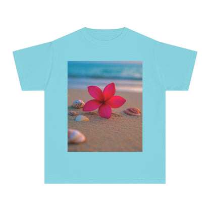Flower Power Youth Tee -Summer Shirt, Beachwear, Cute Graphic Tee, Gift for Teens, Vivid Colors
