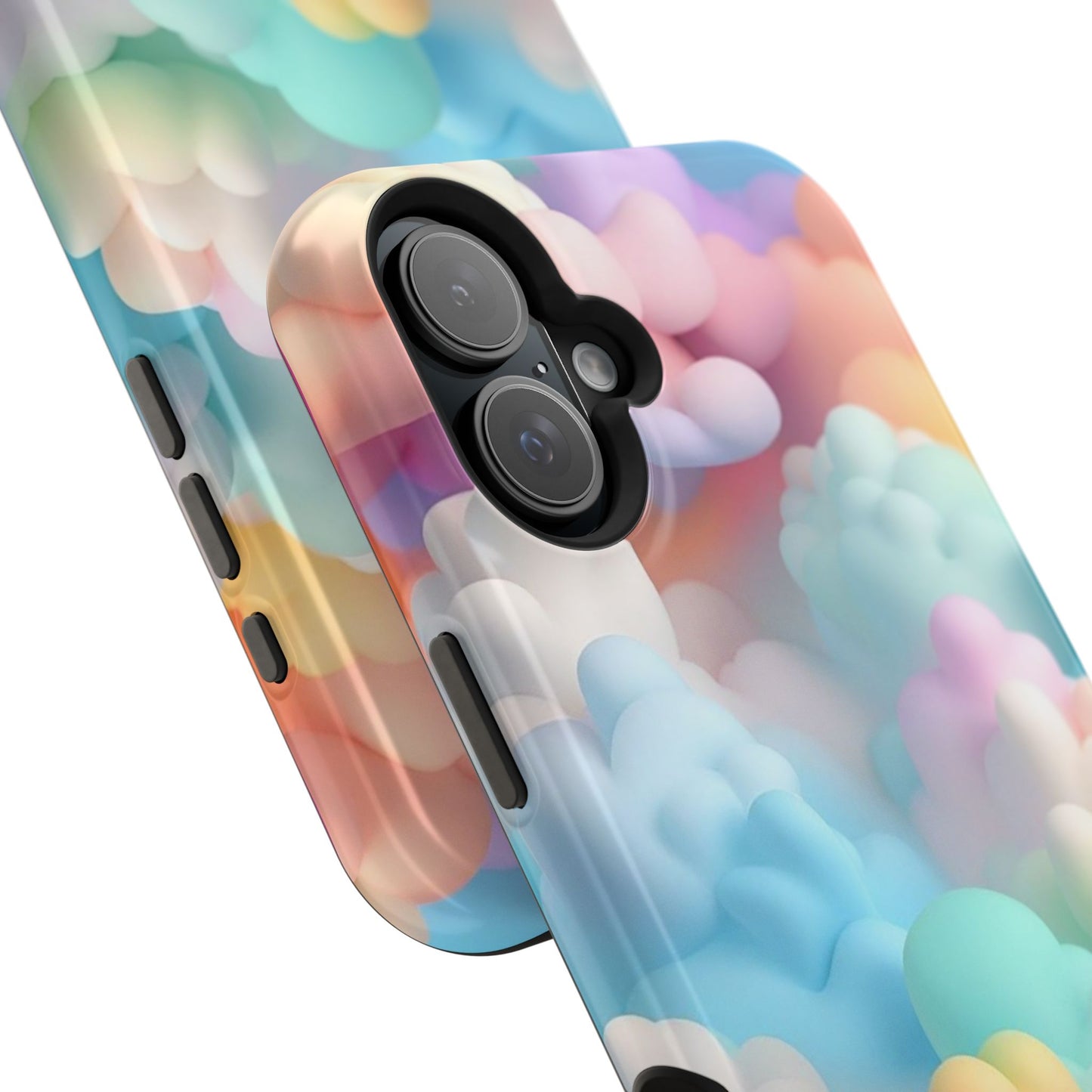 Colorful Cloud Magnetic Phone Cases, Vibrant Tough Cases, Cute Phone Covers, Cloud Art Cases, Rainbow Phone Accessories