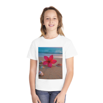 Flower Power Youth Tee -Summer Shirt, Beachwear, Cute Graphic Tee, Gift for Teens, Vivid Colors