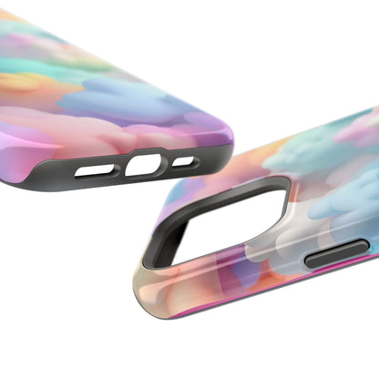 Colorful Cloud Magnetic Phone Cases, Vibrant Tough Cases, Cute Phone Covers, Cloud Art Cases, Rainbow Phone Accessories