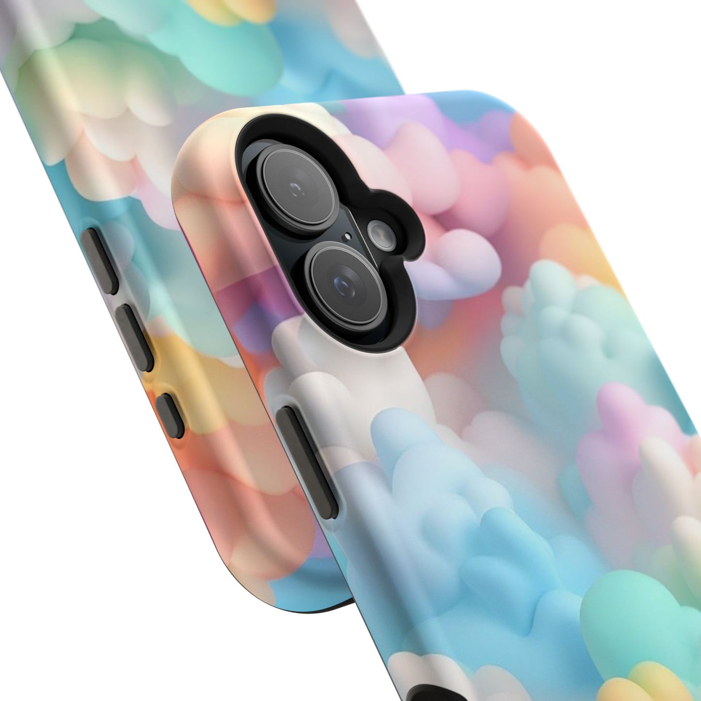 Colorful Cloud Magnetic Phone Cases, Vibrant Tough Cases, Cute Phone Covers, Cloud Art Cases, Rainbow Phone Accessories