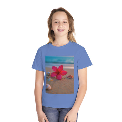 Flower Power Youth Tee -Summer Shirt, Beachwear, Cute Graphic Tee, Gift for Teens, Vivid Colors