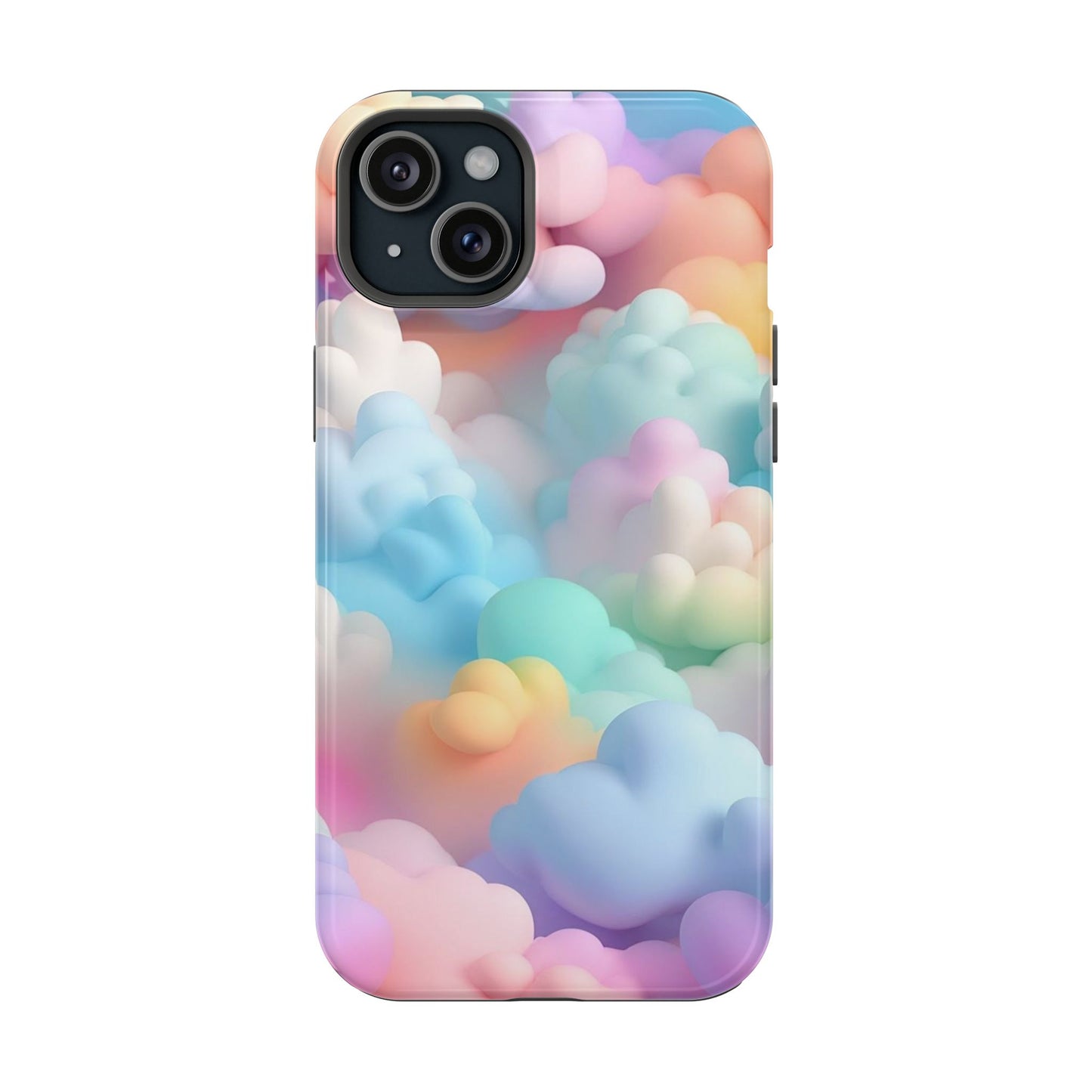 Colorful Cloud Magnetic Phone Cases, Vibrant Tough Cases, Cute Phone Covers, Cloud Art Cases, Rainbow Phone Accessories