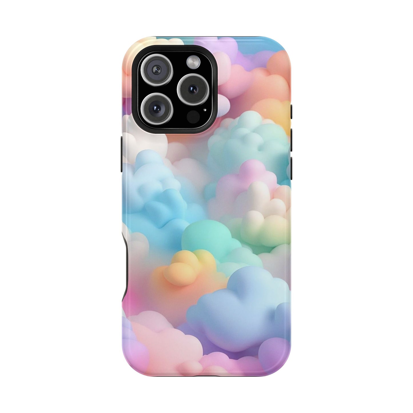Colorful Cloud Magnetic Phone Cases, Vibrant Tough Cases, Cute Phone Covers, Cloud Art Cases, Rainbow Phone Accessories