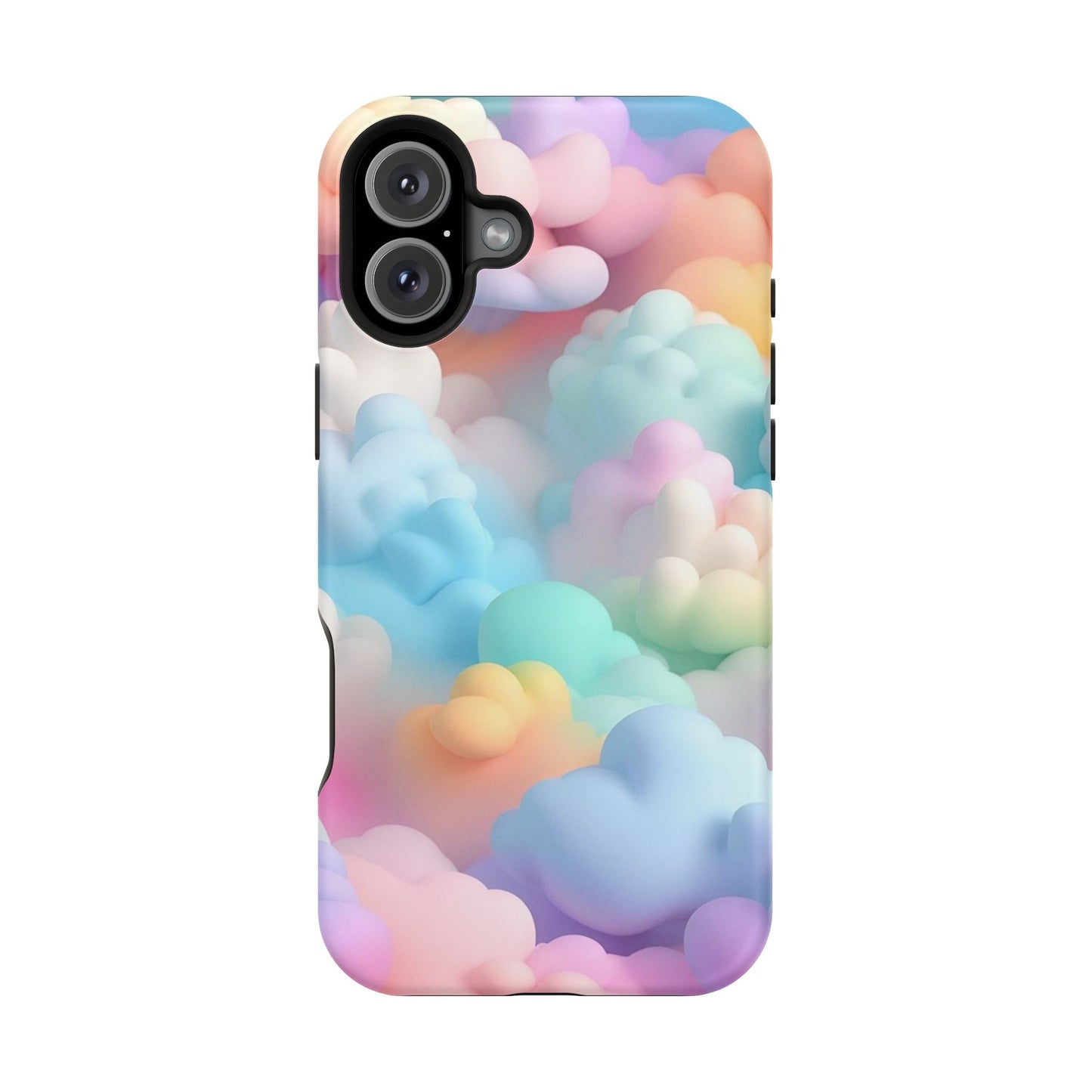 Colorful Cloud Magnetic Phone Cases, Vibrant Tough Cases, Cute Phone Covers, Cloud Art Cases, Rainbow Phone Accessories