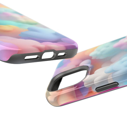 Colorful Cloud Magnetic Phone Cases, Vibrant Tough Cases, Cute Phone Covers, Cloud Art Cases, Rainbow Phone Accessories