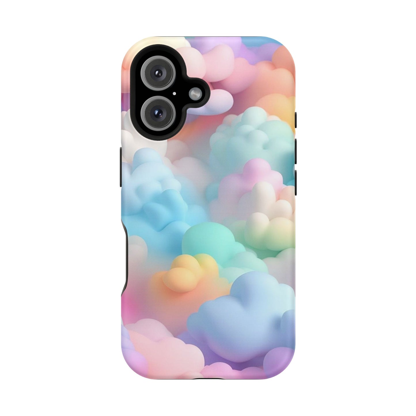 Colorful Cloud Magnetic Phone Cases, Vibrant Tough Cases, Cute Phone Covers, Cloud Art Cases, Rainbow Phone Accessories