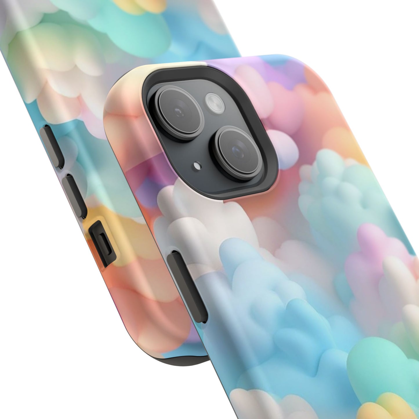 Colorful Cloud Magnetic Phone Cases, Vibrant Tough Cases, Cute Phone Covers, Cloud Art Cases, Rainbow Phone Accessories