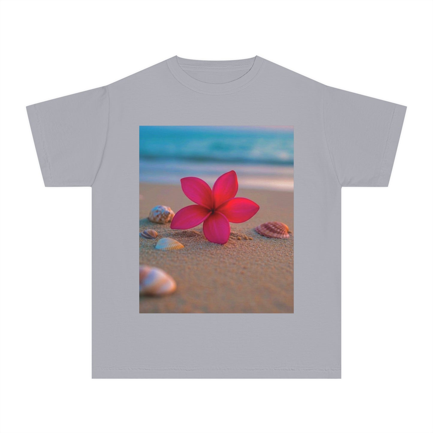 Flower Power Youth Tee -Summer Shirt, Beachwear, Cute Graphic Tee, Gift for Teens, Vivid Colors