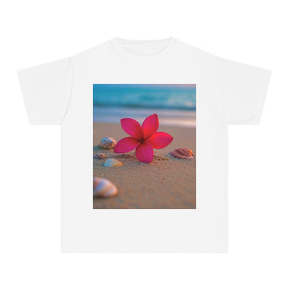 Flower Power Youth Tee -Summer Shirt, Beachwear, Cute Graphic Tee, Gift for Teens, Vivid Colors