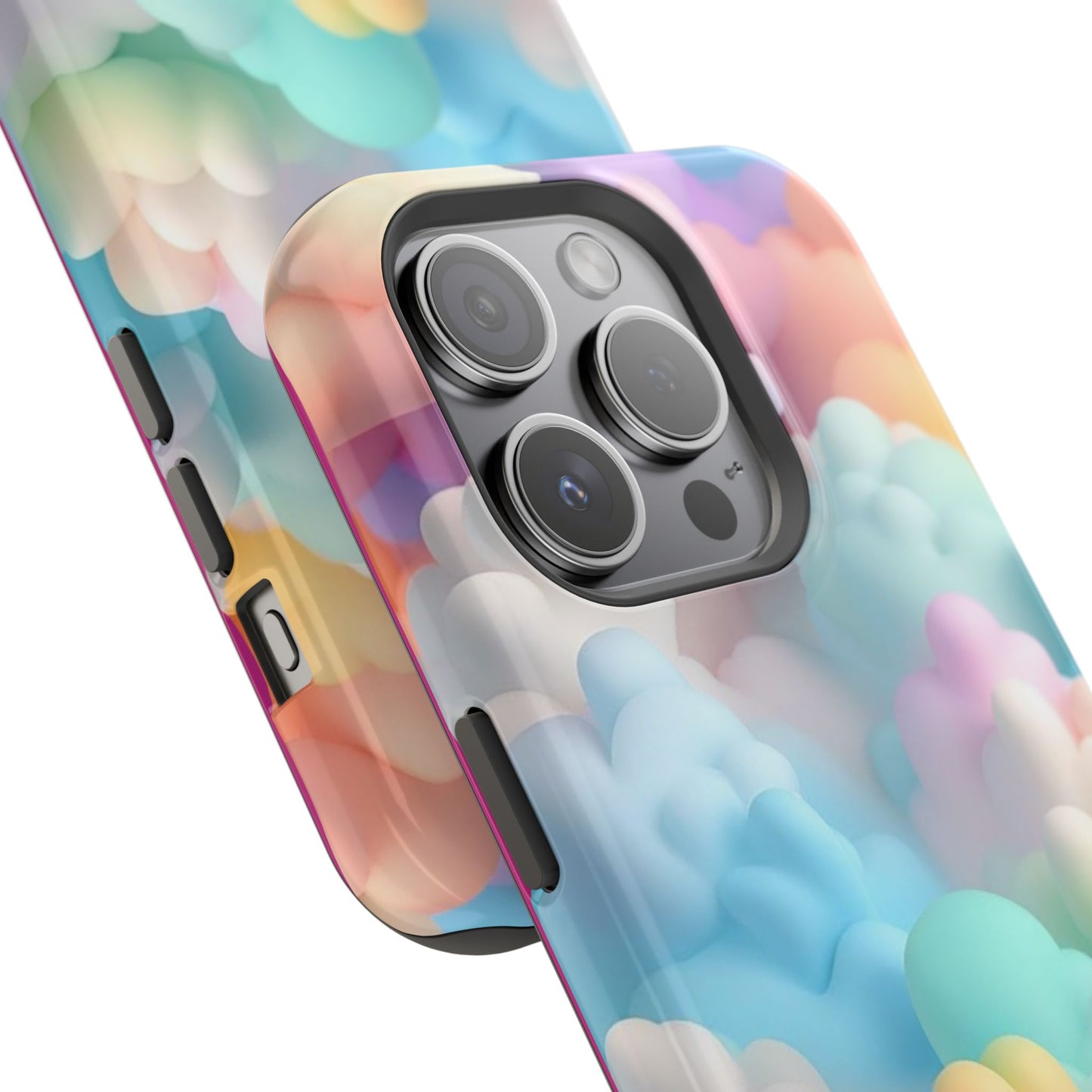 Colorful Cloud Magnetic Phone Cases, Vibrant Tough Cases, Cute Phone Covers, Cloud Art Cases, Rainbow Phone Accessories