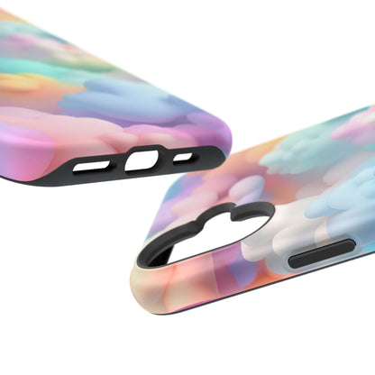 Colorful Cloud Magnetic Phone Cases, Vibrant Tough Cases, Cute Phone Covers, Cloud Art Cases, Rainbow Phone Accessories