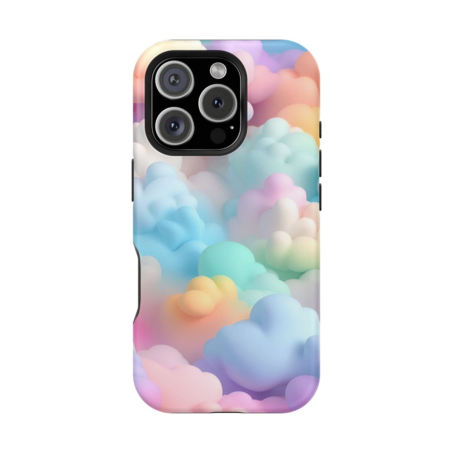 Colorful Cloud Magnetic Phone Cases, Vibrant Tough Cases, Cute Phone Covers, Cloud Art Cases, Rainbow Phone Accessories
